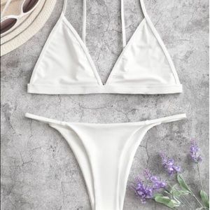 (Zaful) Cami Plunge String Bikini Set size SMALL